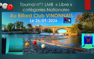 1er Tournoi de Ligue "Libre"  Master, N1, N2, N3, R1