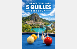 District des Alpes- Billard 5 quilles